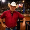 James Bonanza presente na Arena de Rodeio.
