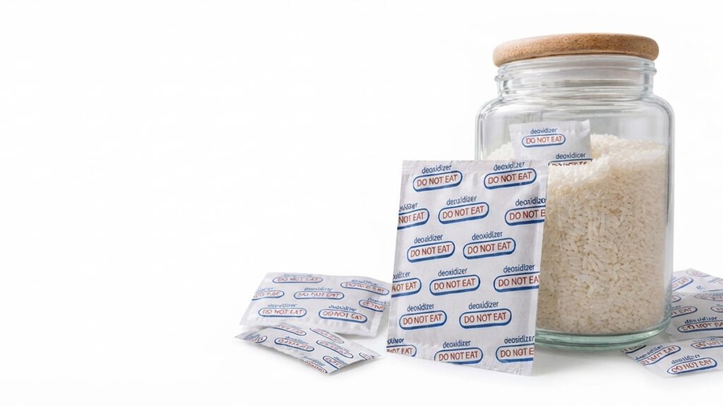 Absorvedor de oxigênio para alimentos aumenta a durabilidade dos alimentos.