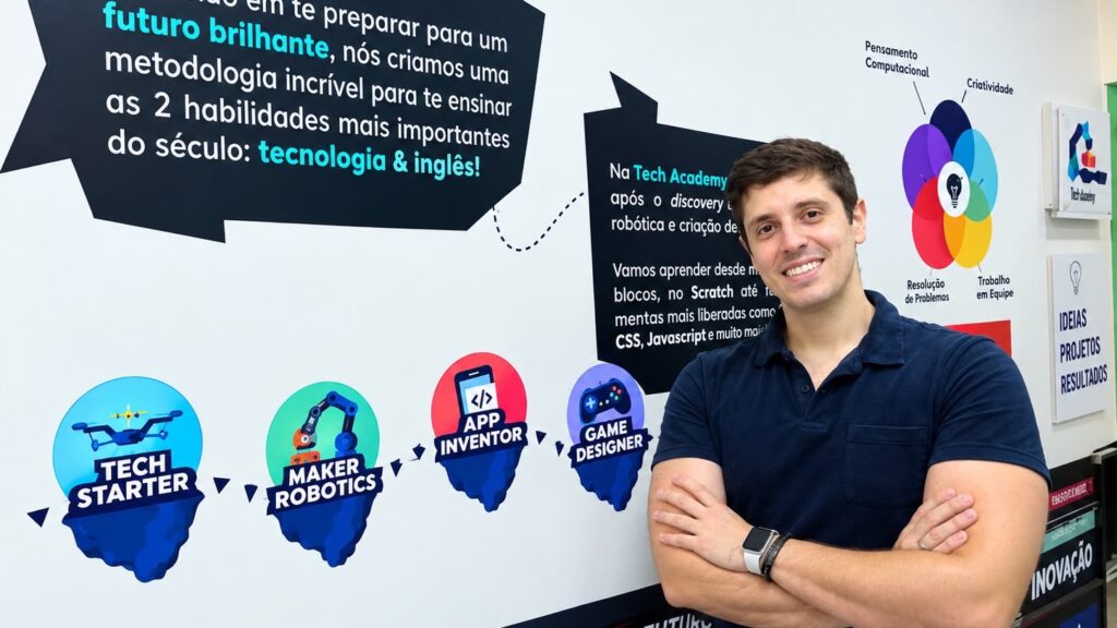 João Aleixo é fundador da The Future School, escola de tecnologia e robótica criada em São José do Rio Preto, no interior de São Paulo.